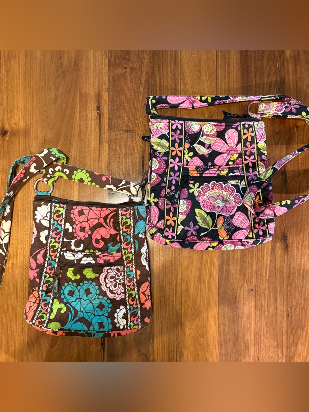 Set of 2 Vera Bradley Hipster Crossbody Bags | Lola | Pirouette Pink